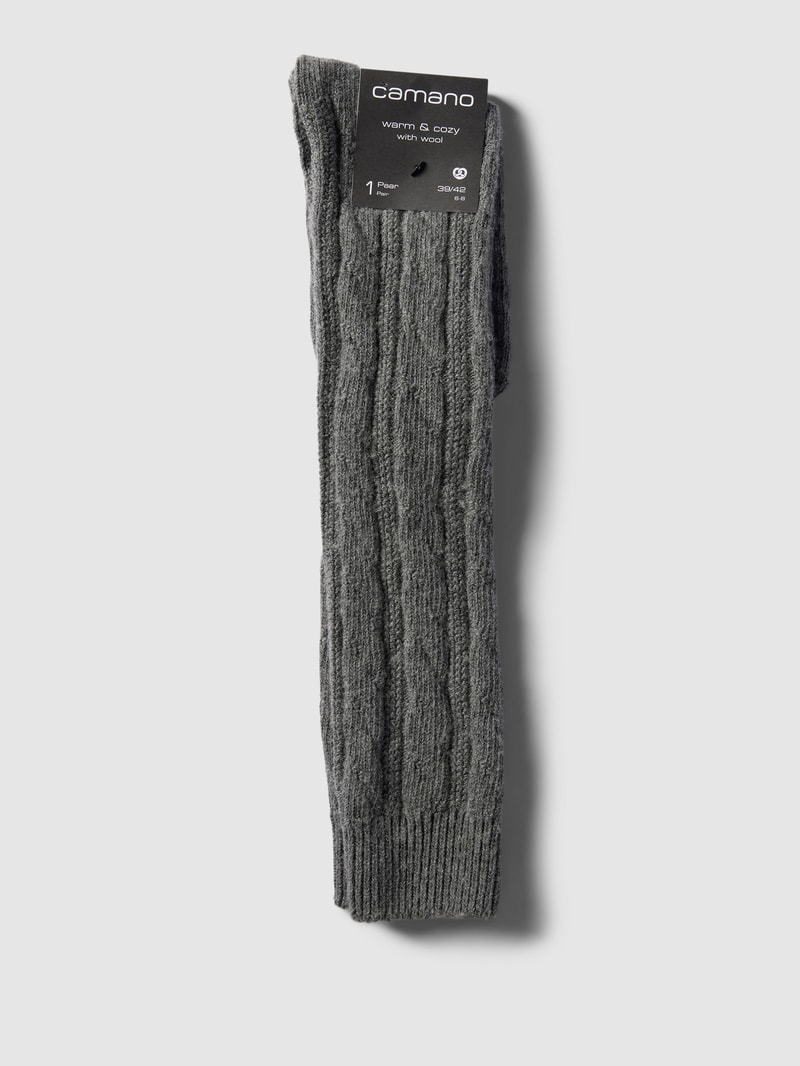 Socken mit Strukturmuster in anthrazit meliert