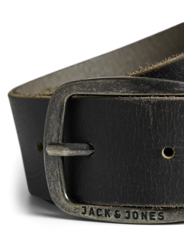 Jack & Jones Ledergürtel JACPAUL Belt Echt Leder Jeans Hosen Gürtel in Dunkelbraun günstig kaufen