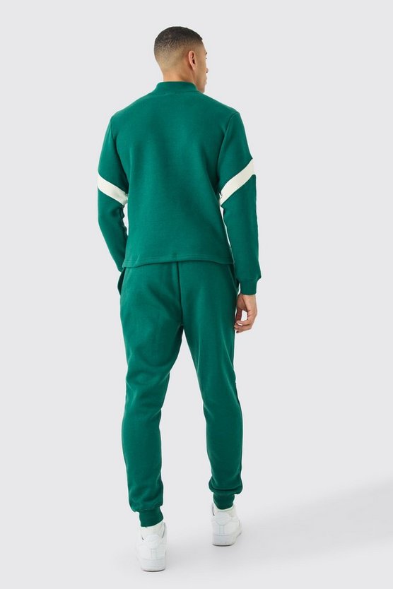 Official Colorblock Trainingsanzug mit Reißverschluss