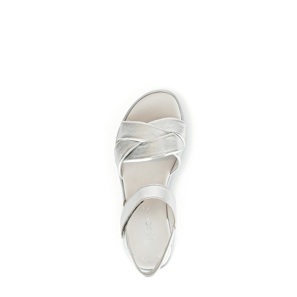 Gabor fashion Plateau Sandale silber