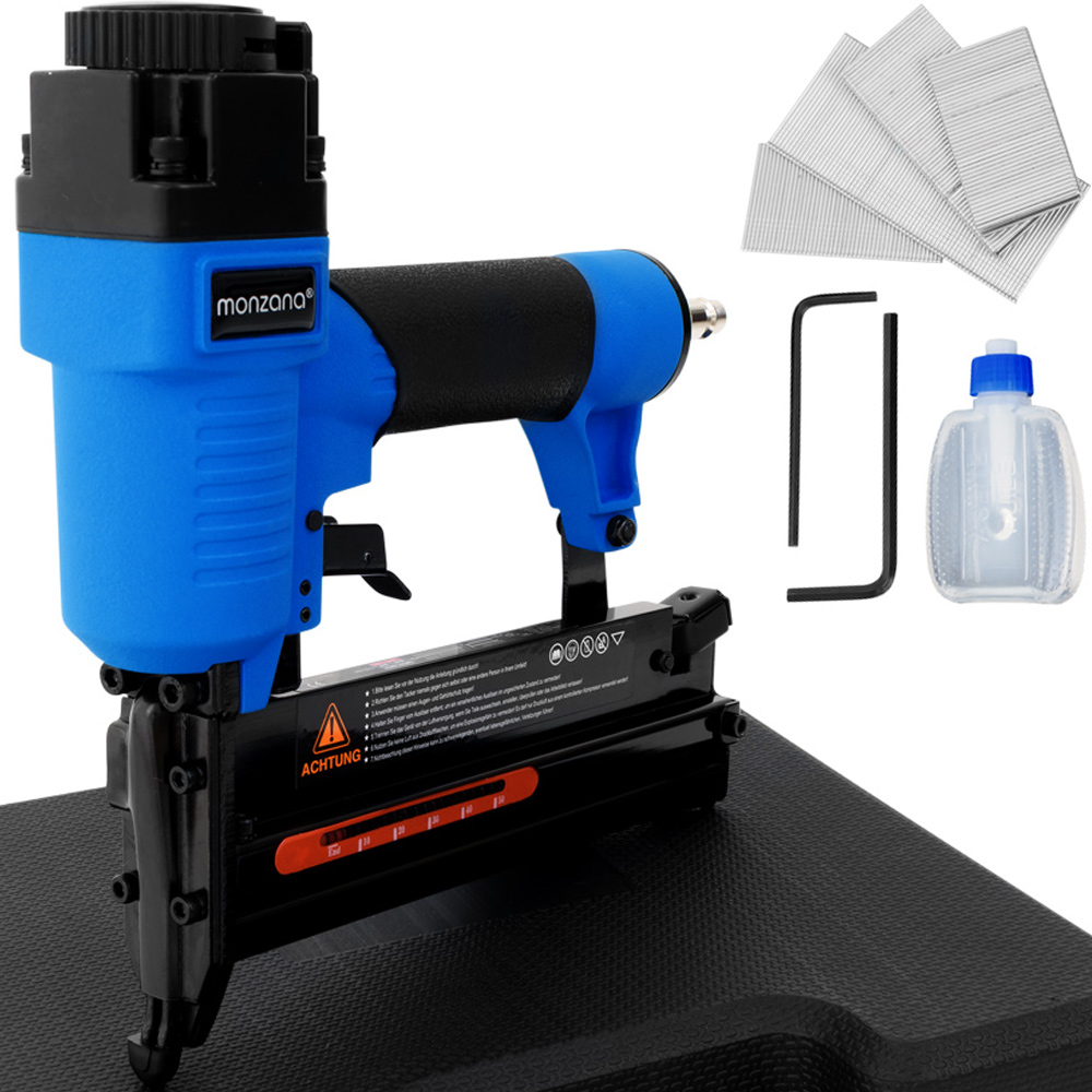 Casaria Druckluft Tacker Set 24x22,5x5,6cm blau schwarz