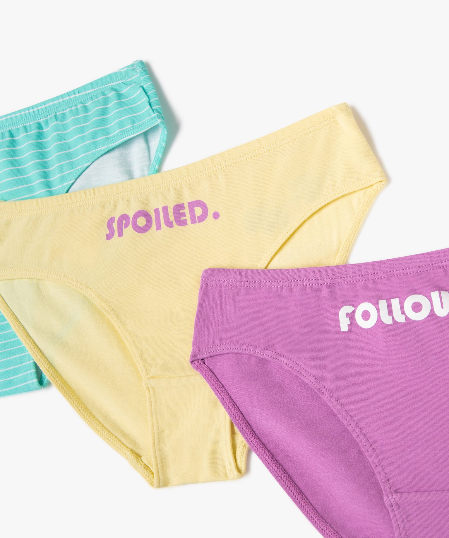 Culottes imprimées en coton stretch fille (lot de 3) multicolore | GEMO
