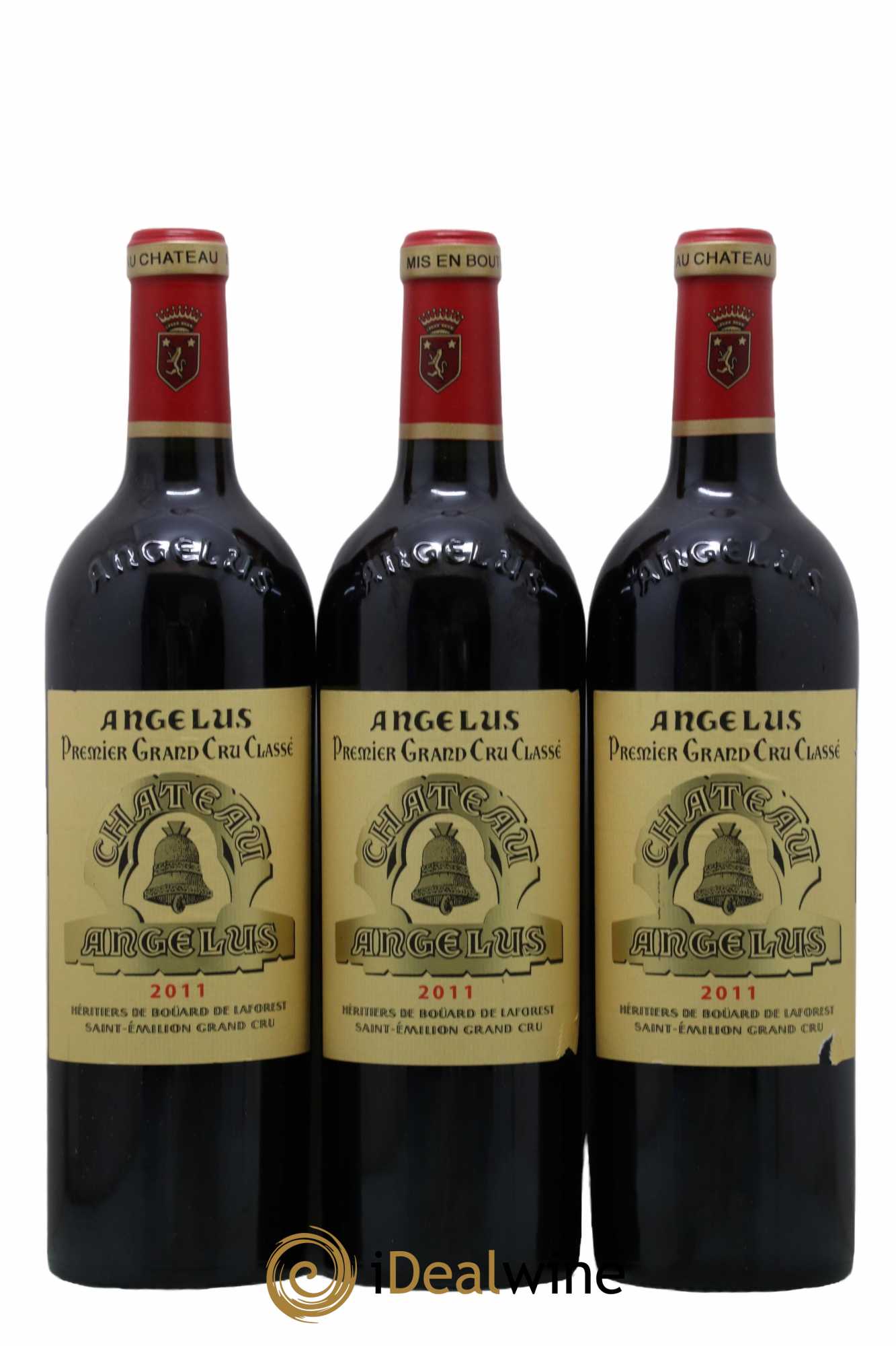 Château Angélus 1er Grand Cru Classé A  2011 - Lot de 3 Bouteilles