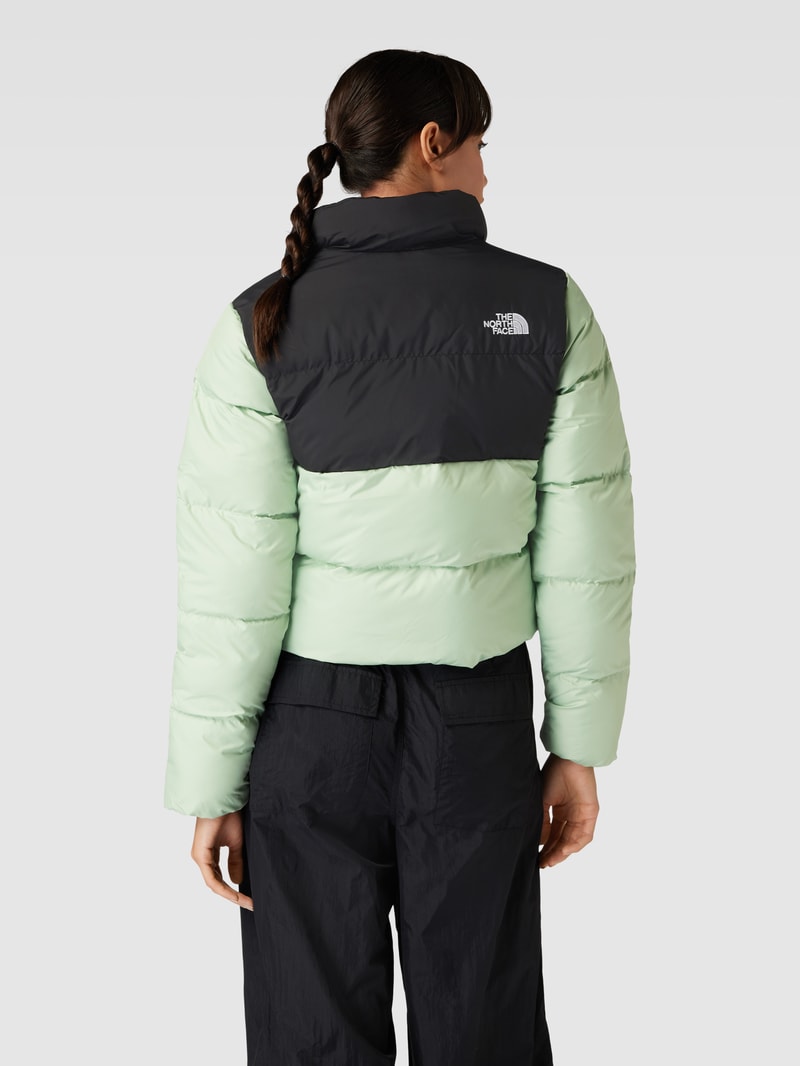 Cropped Steppjacke mit Stehkragen Modell 'Saikuru' in schilf