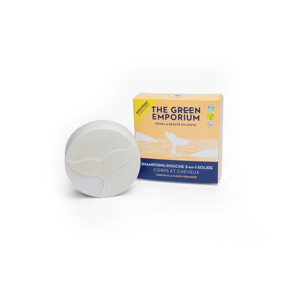 the green emporium SOLIDE 2 en 1 85 ml shampoing douche