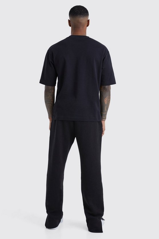 Jogginghose mit geteiltem Saum und All Or Nothing Print