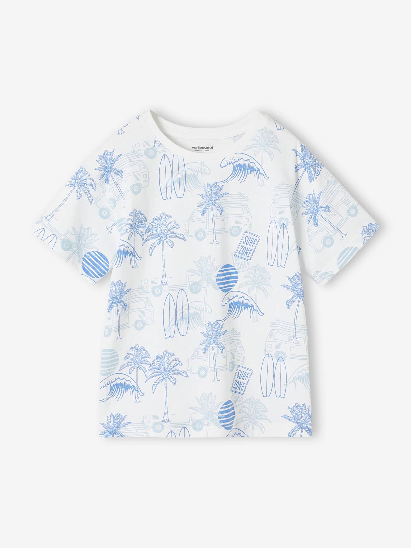 Vertbaudet Jungen T-Shirt mit Recycling-Baumwolle - schieferblau