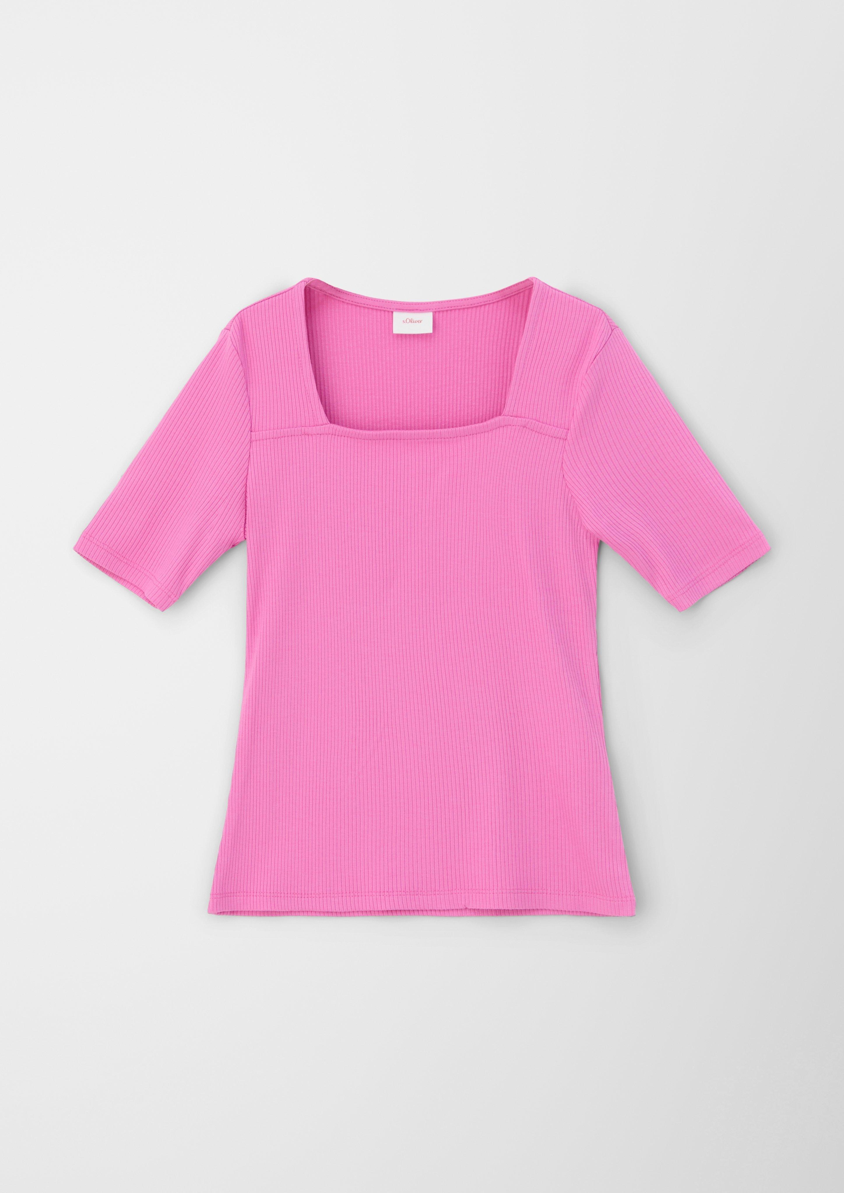 Rippshirt mit Karree-Ausschnitt  2128006-4451