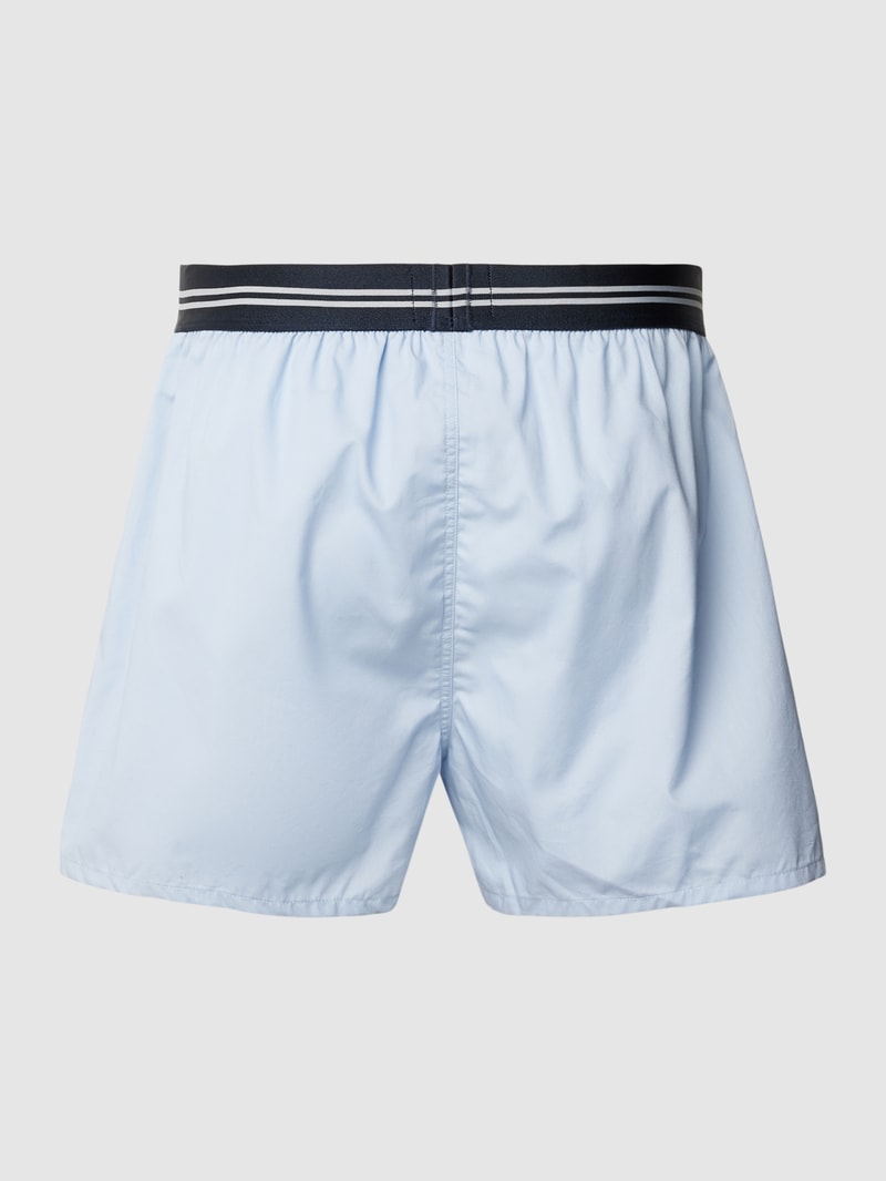 Boxershorts mit Label-Stitching im 3er-Pack in dunkelblau