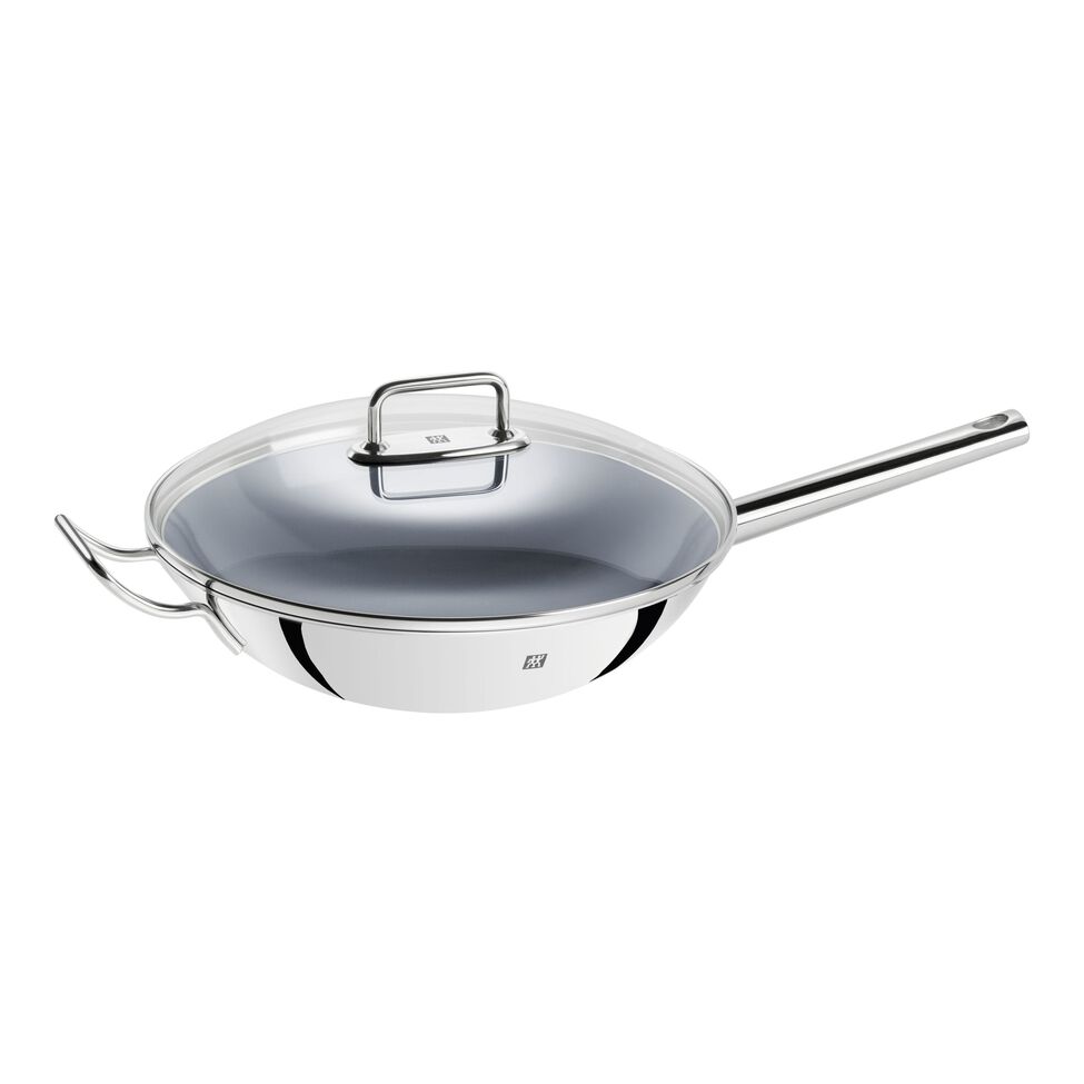 Wok 32 cm, 18/10 Edelstahl