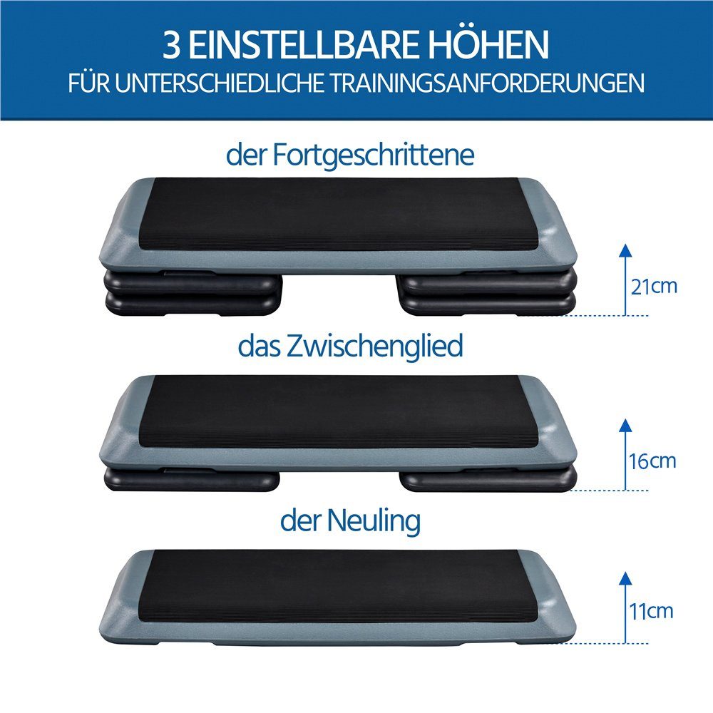 Yaheetech Stepper, Steppbrett 3 Stufen Aerobic Fitness Stepbench