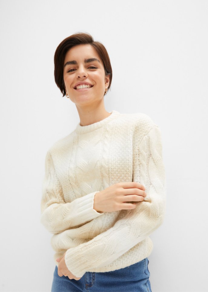 Pullover in Melange-Optik