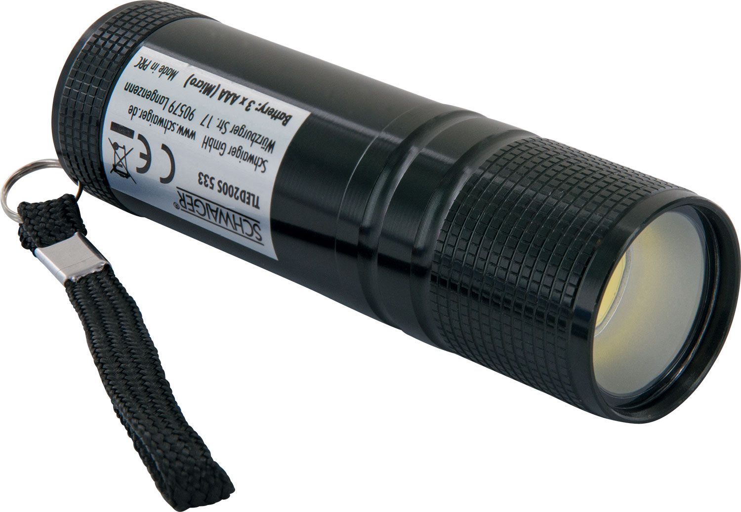 Schwaiger schwarze TLED200 LED Taschenlampe