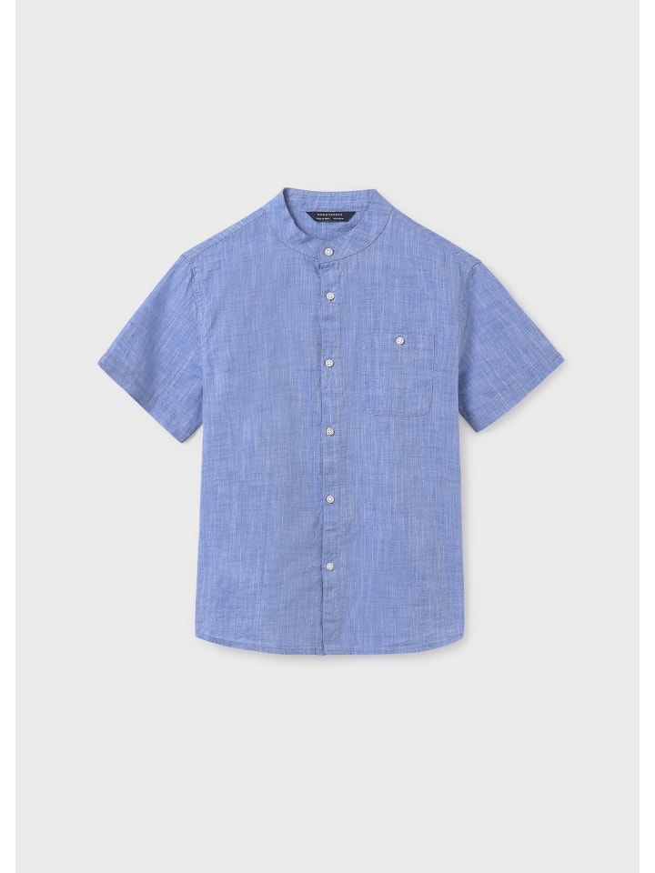 Mayoral Kurzarmhemd festlich elegant in blau günstig kaufen 164-170