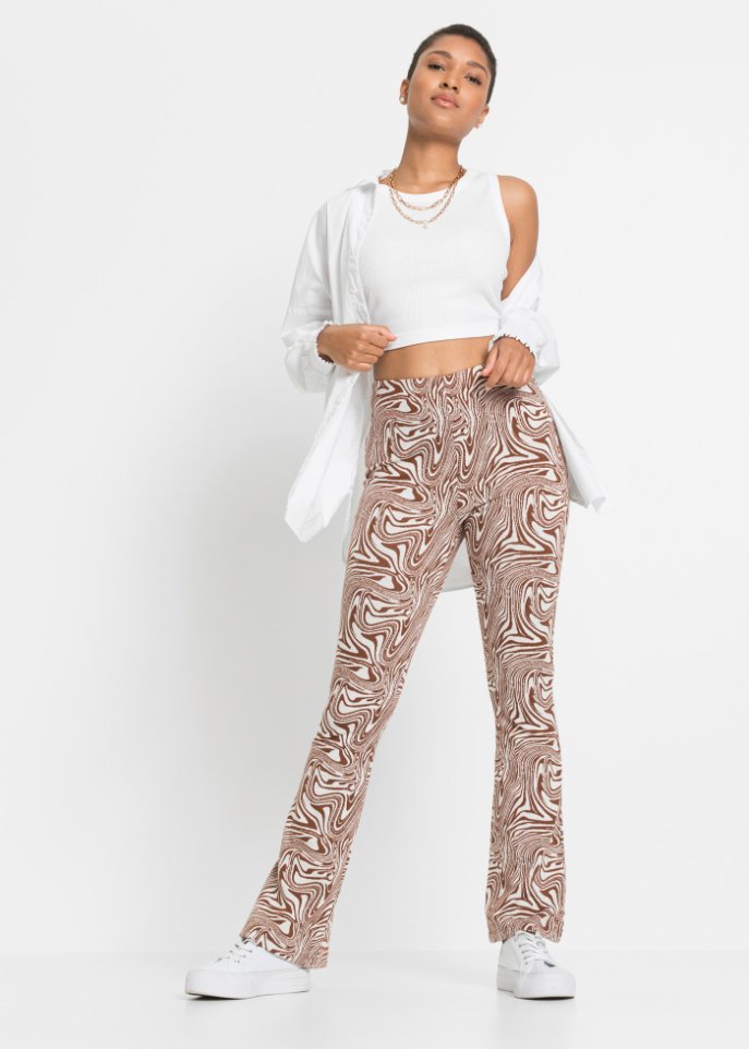 Jersey-Hose mit Schlag