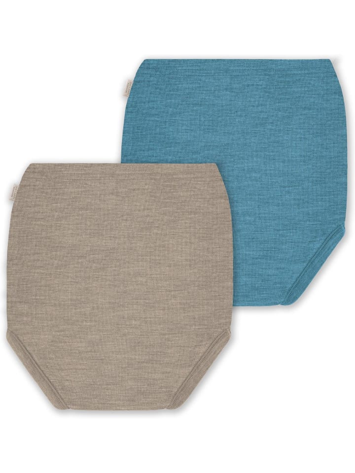 Normani Outdoor Sports 2er Pack Baby Merino Windelhose Tokoroa in Blau/Beige günstig kaufen