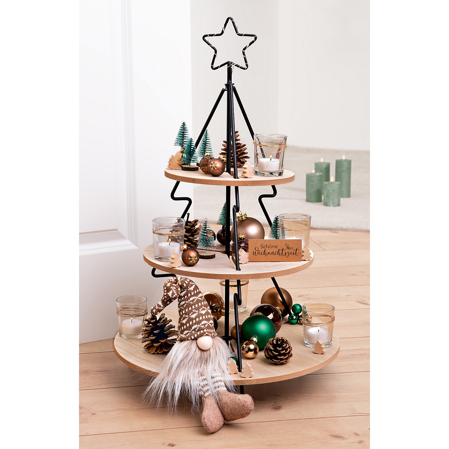 Wichtel aus Stoff, braun, 40 cm