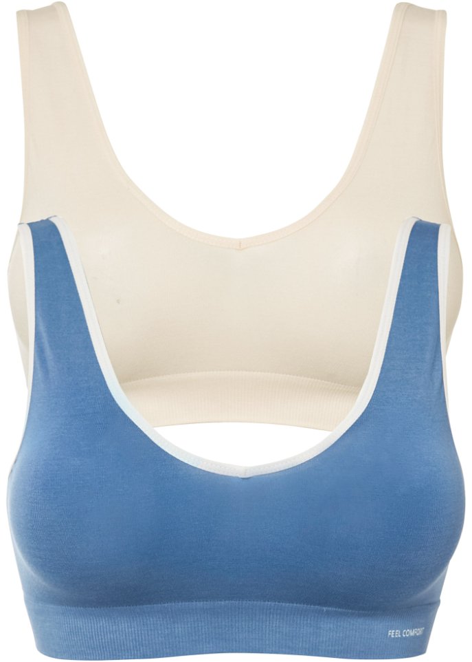 Feel Comfort Seamless Bustier mit Bambusfasern (2er-Pack)