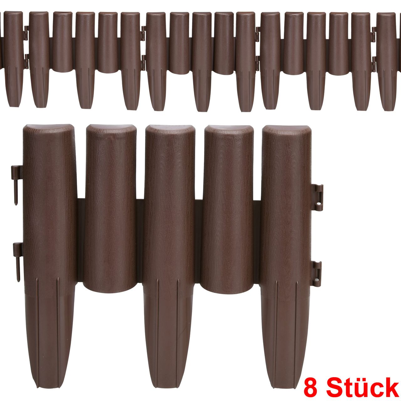 Casaria Gardebruk® Beeteinfassung Braun 2,24m