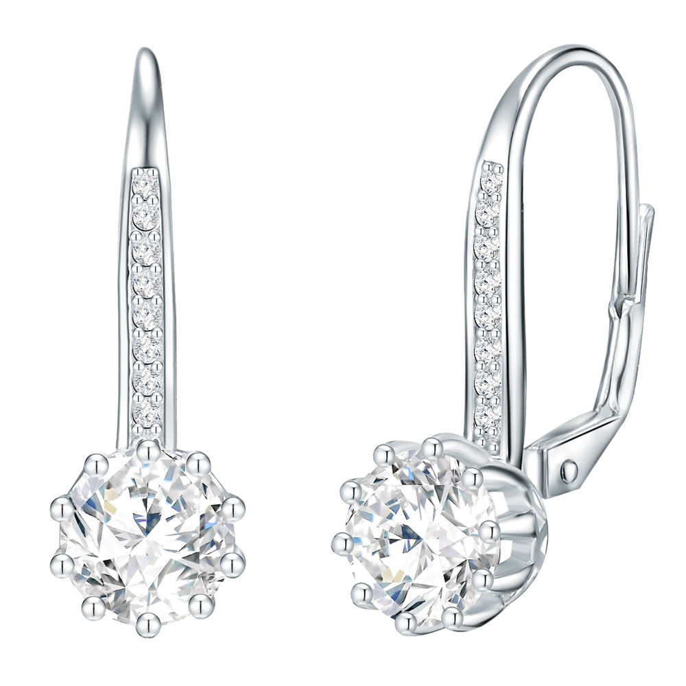 Rafaela Donata Boucles d'oreille en argent Argent sterling Oxyde de zirconium (CZ) en Argent Boucles d'oreilles