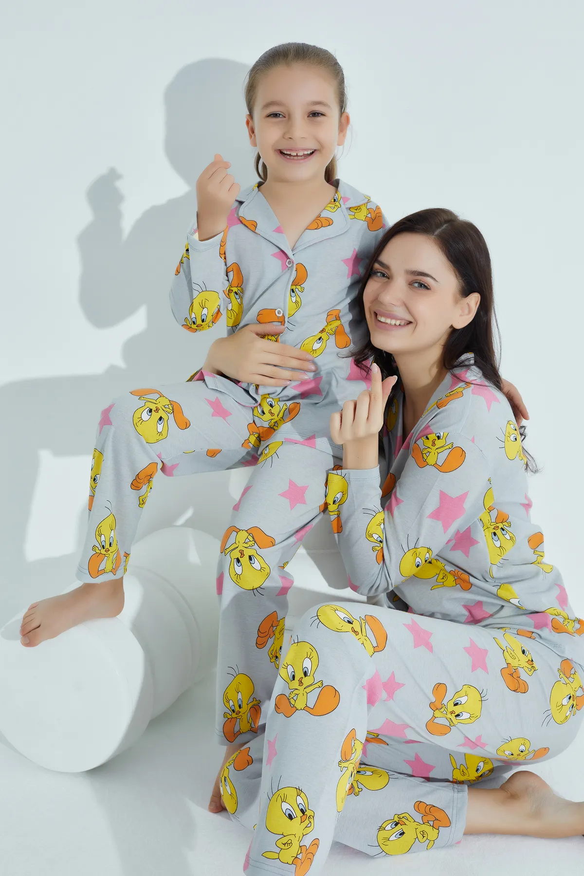 STRAWBERRY  Pyjama-Set aus Baumwolle mit Knöpfen