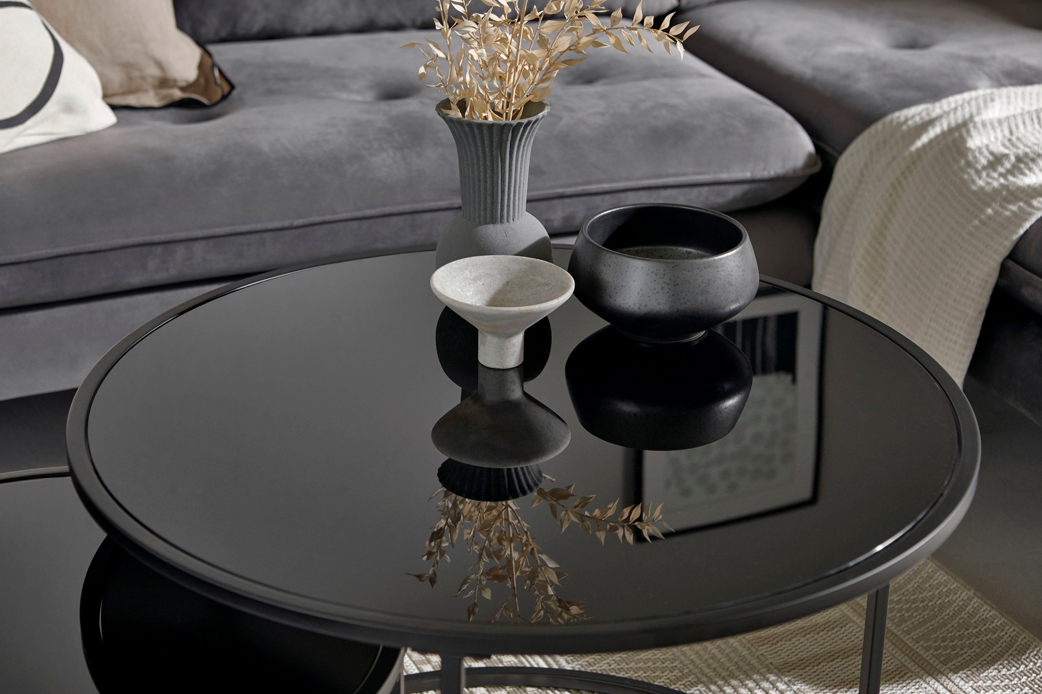 Jahnke Couchtisch (2-St), Couchtisch, Beistelltisch, Nachttisch in edlem Look