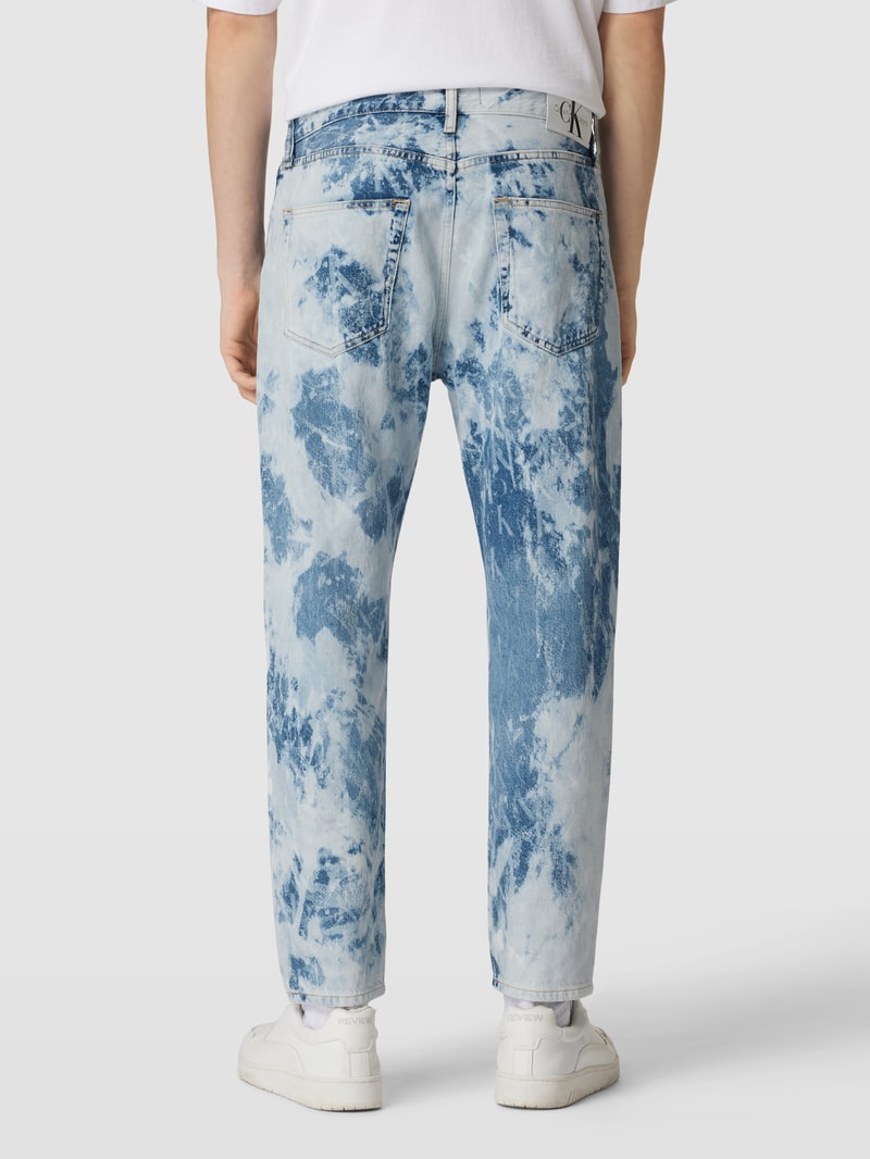 Jeans mit Allover-Muster in jeans