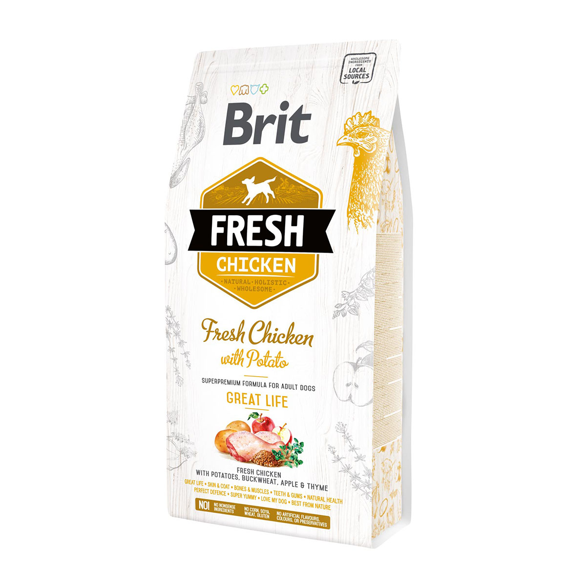 Brit Fresh Dog - Adult - Chicken - Great Life kaufen bei ZooRoyal