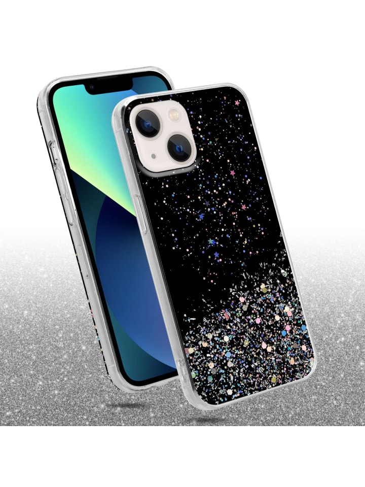 cadorabo Hülle für Apple iPhone 14 Glitter in Schwarz mit Glitter günstig kaufen onesize