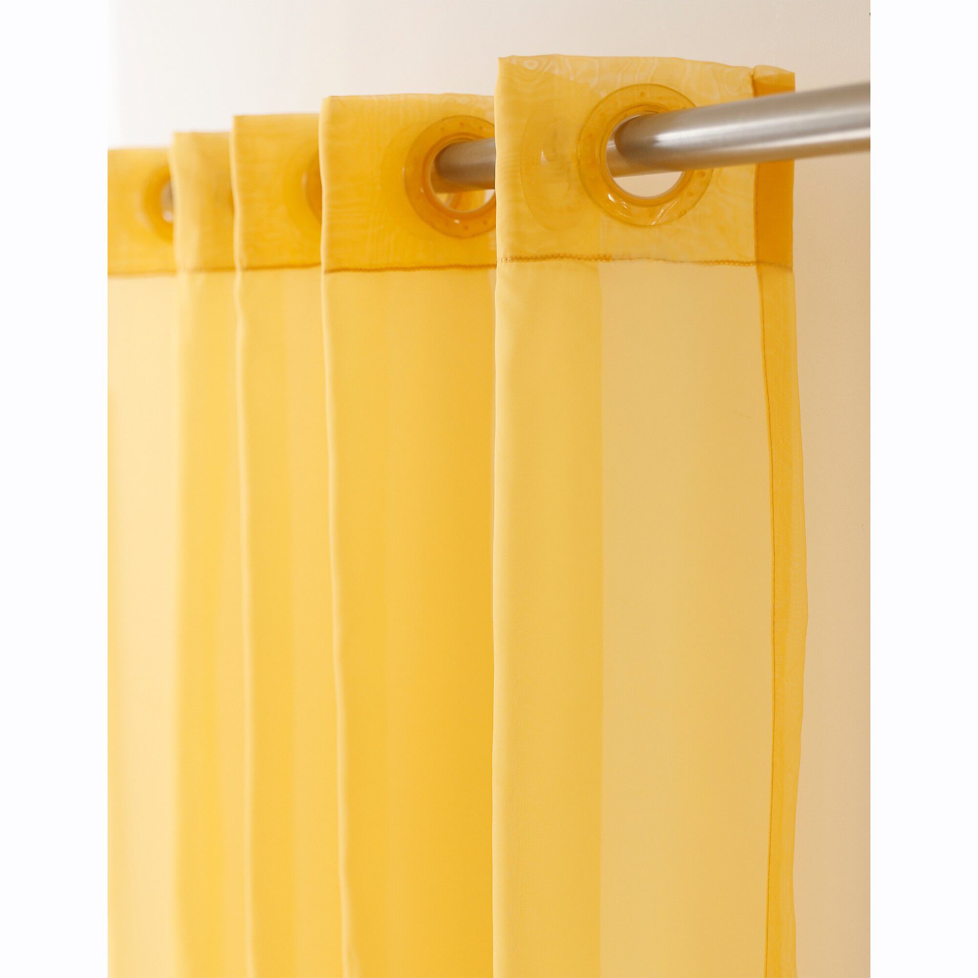 Panneau voile uni finition œillets