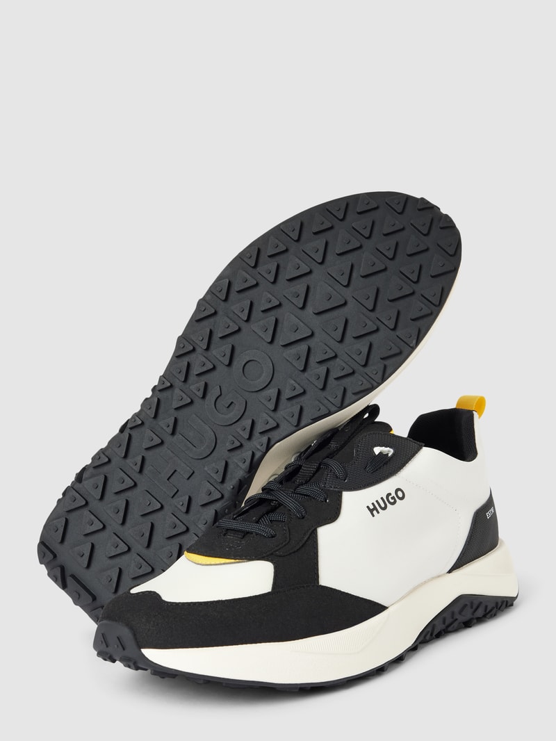 Sneaker mit Label-Details Modell 'Kane' in weiß