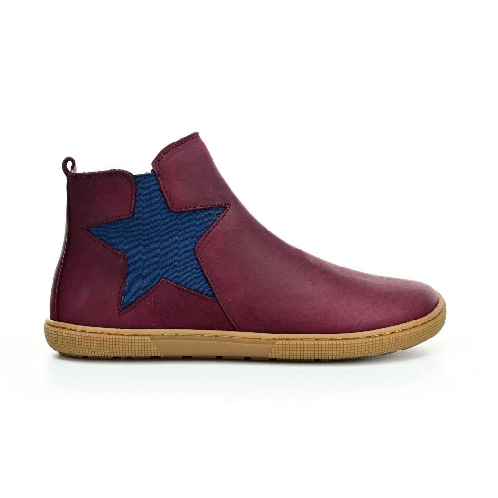 Koel4kids Dana Hydro Merinowolle Bordeaux AD Chelsea Barfußschuhe