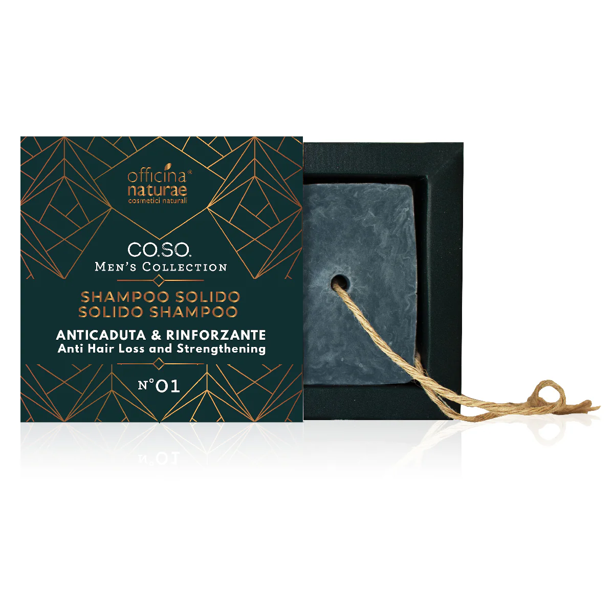 CO.SO. Miesten kokoelma KIINTEÄ HIUSTENLÄHTÖÄ VASTAAVA JA VAHVISTAVA SHAMPOO No. 01 - Hiustenlähtöä ehkäisevä shampoo, hiustenhoito