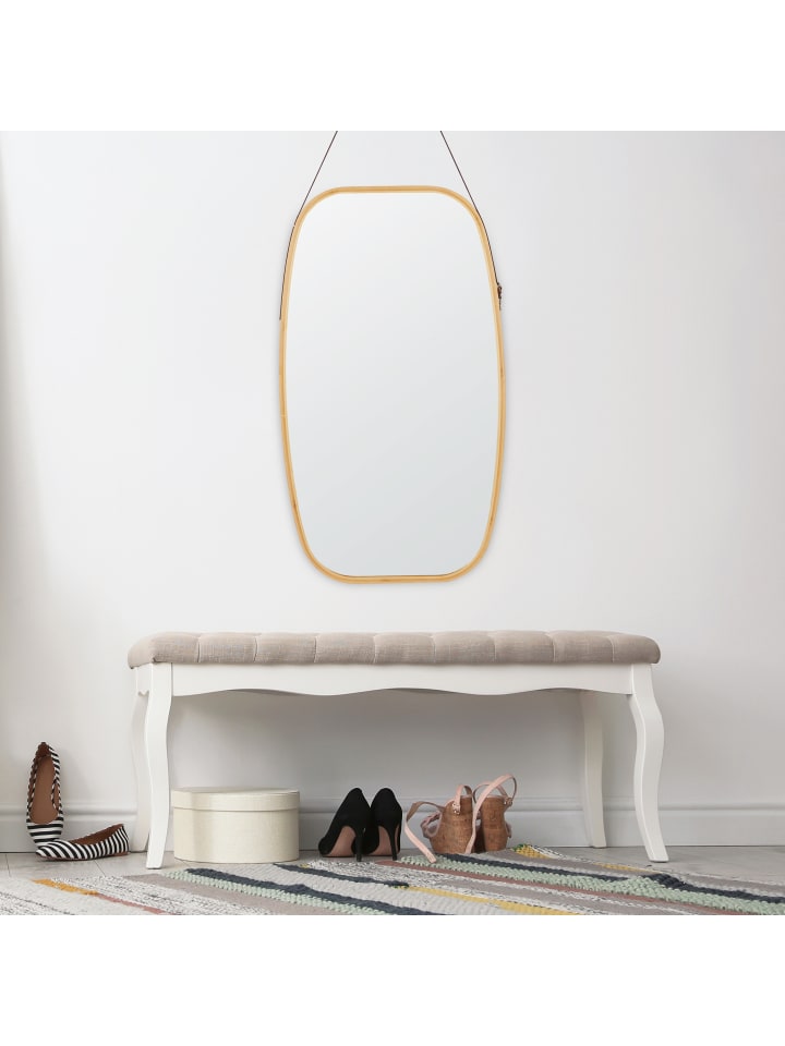 relaxdays Wandspiegel in Natur günstig kaufen onesize