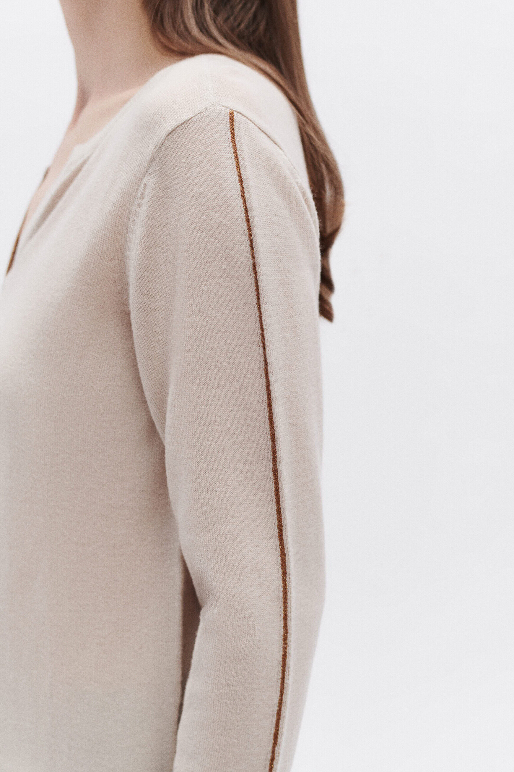 Pull manya beige femme