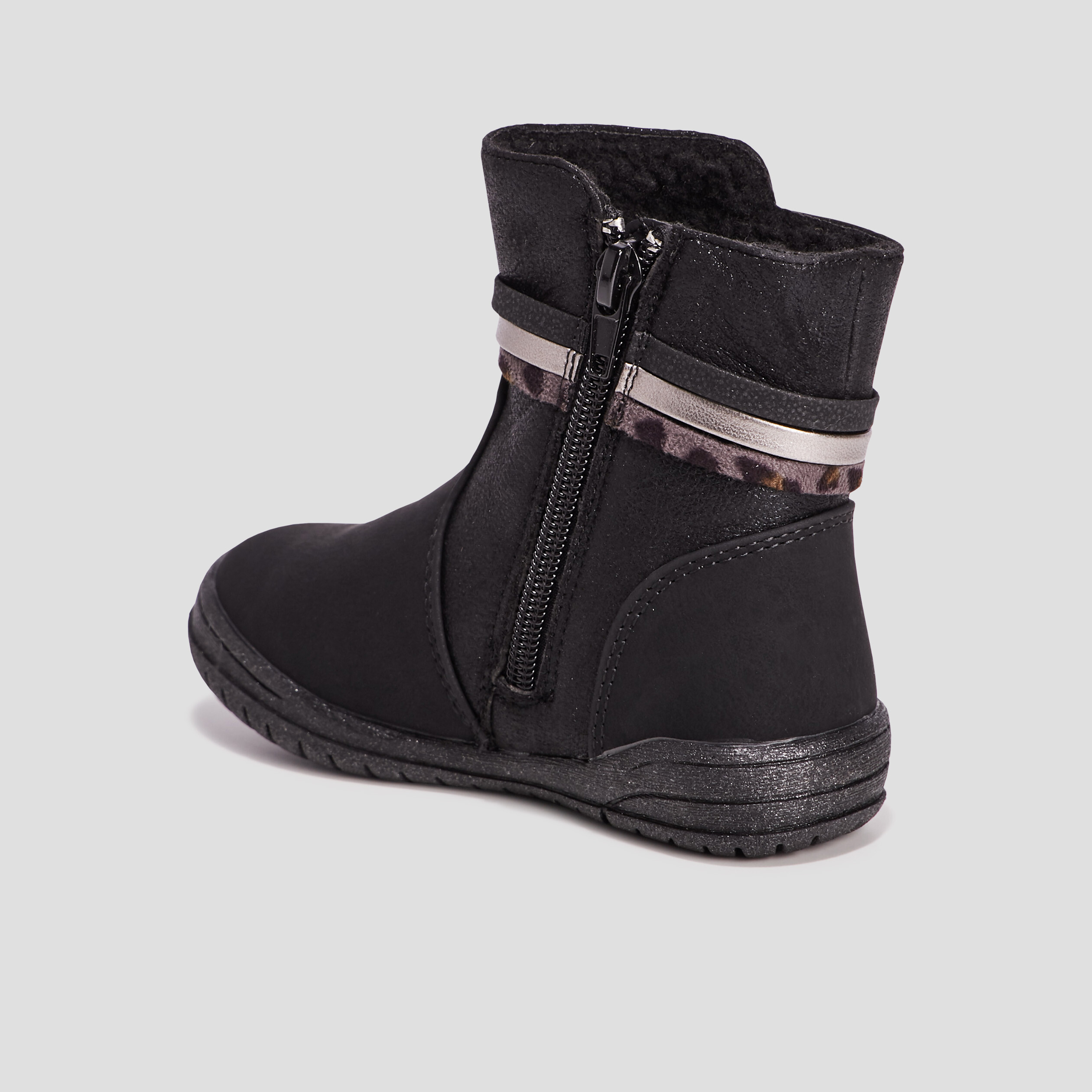 Bottines avec brides noir fille | La Halle