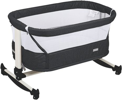 BabyGo Baby-Reisebett Vivaldi, dunkelgrau, mit Schaukelfunktion; auch als Beistellbett verwendbar