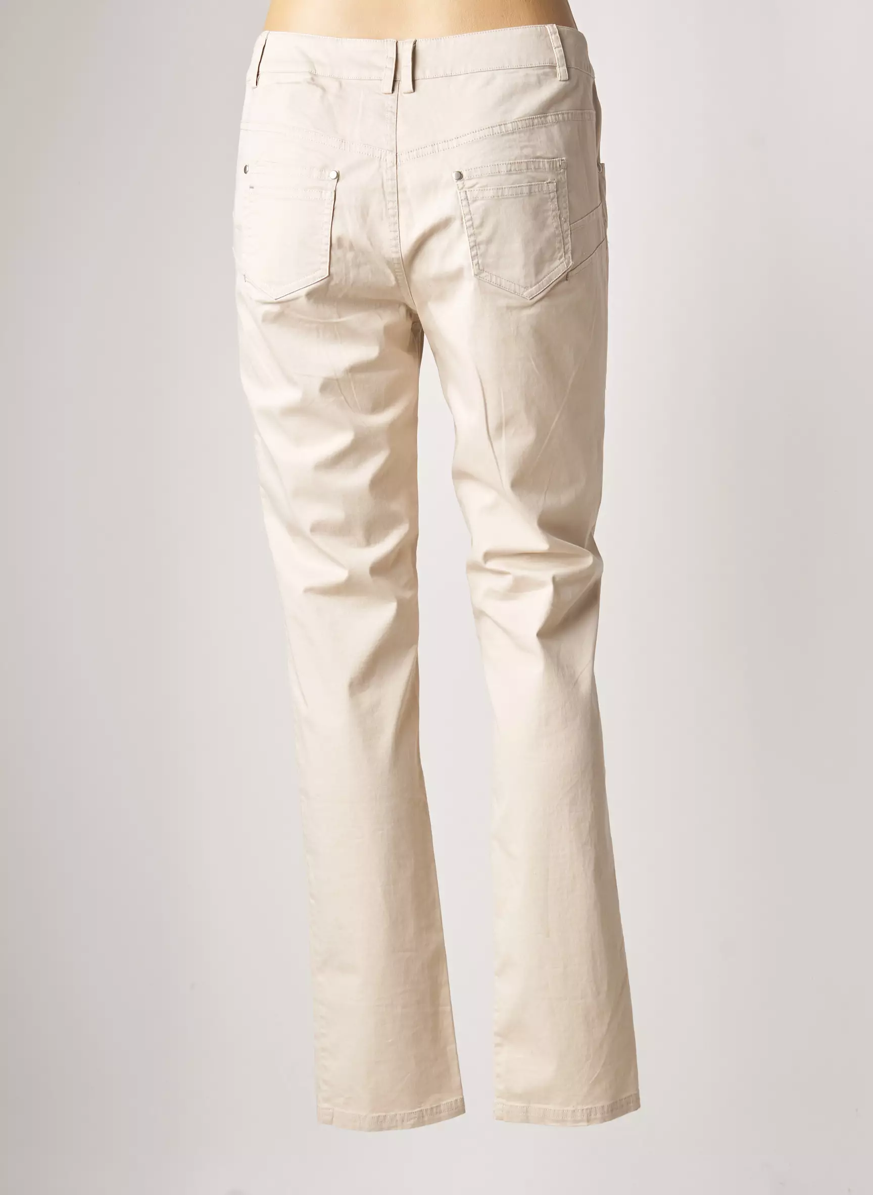 Fred Sabatier Pantalons Slim Femme couleur beige