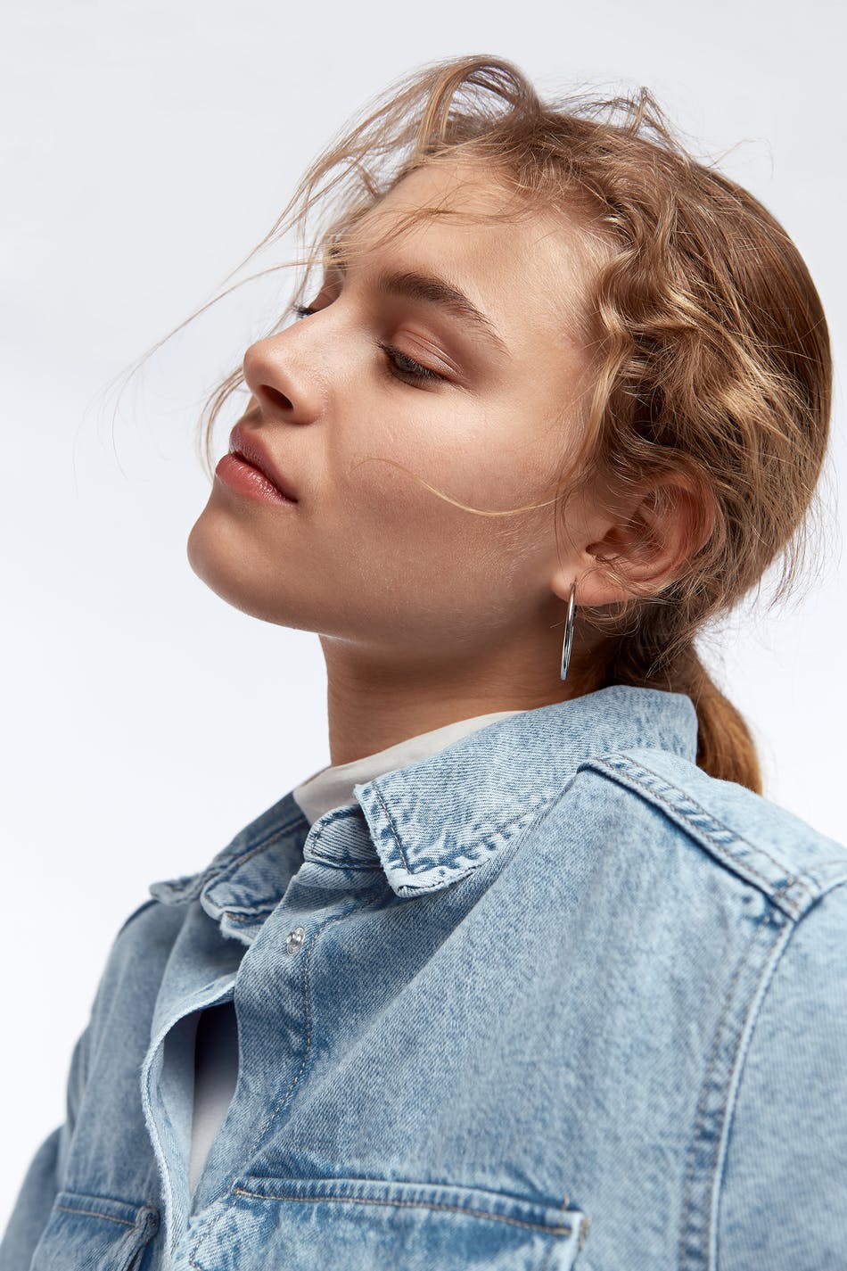Utility denim shirt