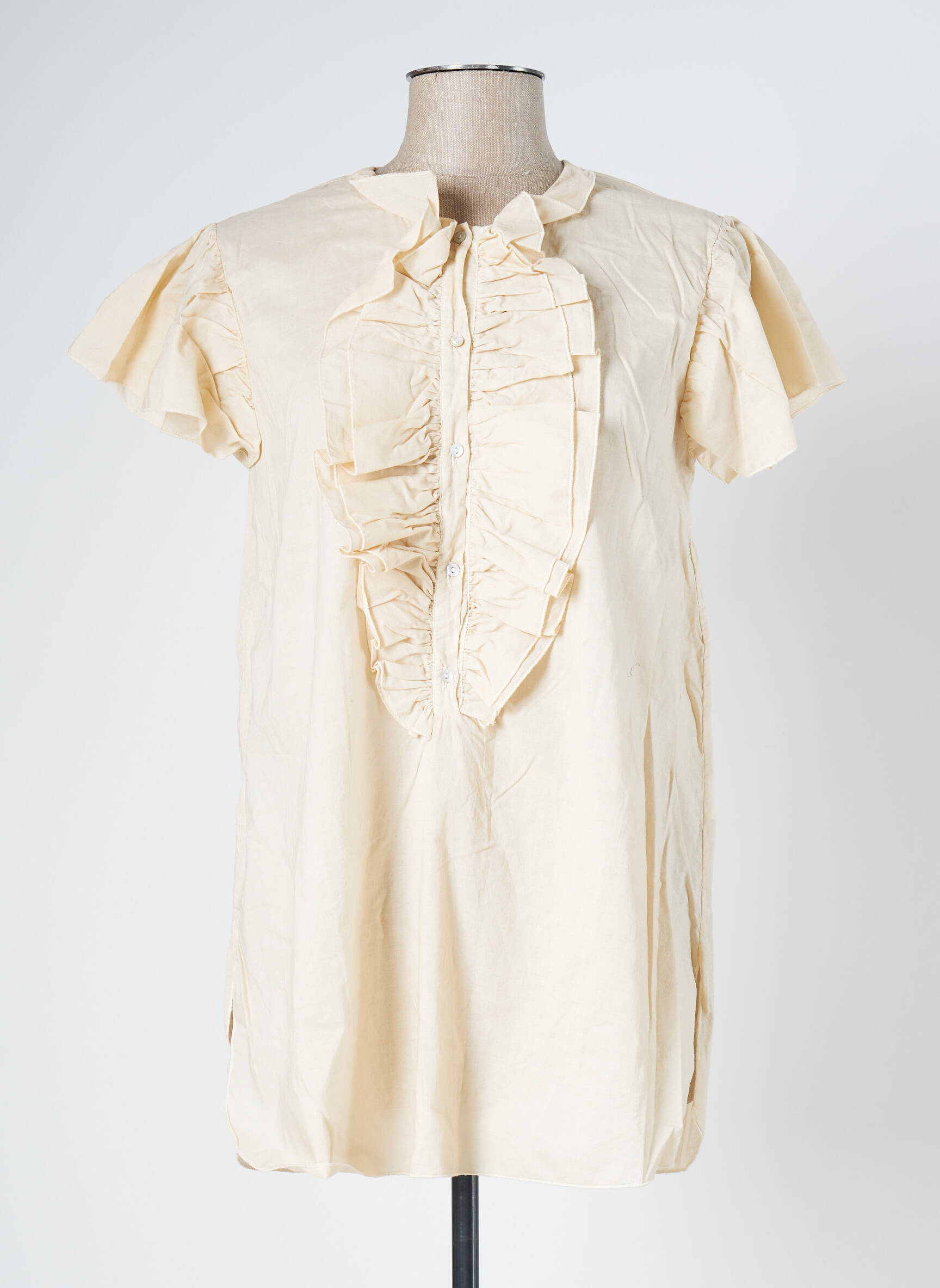 Blanc Boheme Tuniquemanchecourte Femme couleur beige