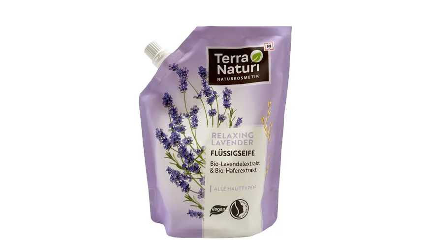 Terra Naturi RELAXING LAVENDER Flüssigseife Bio-Lavendelextrakt & Bio-Haferextrakt 500 ml