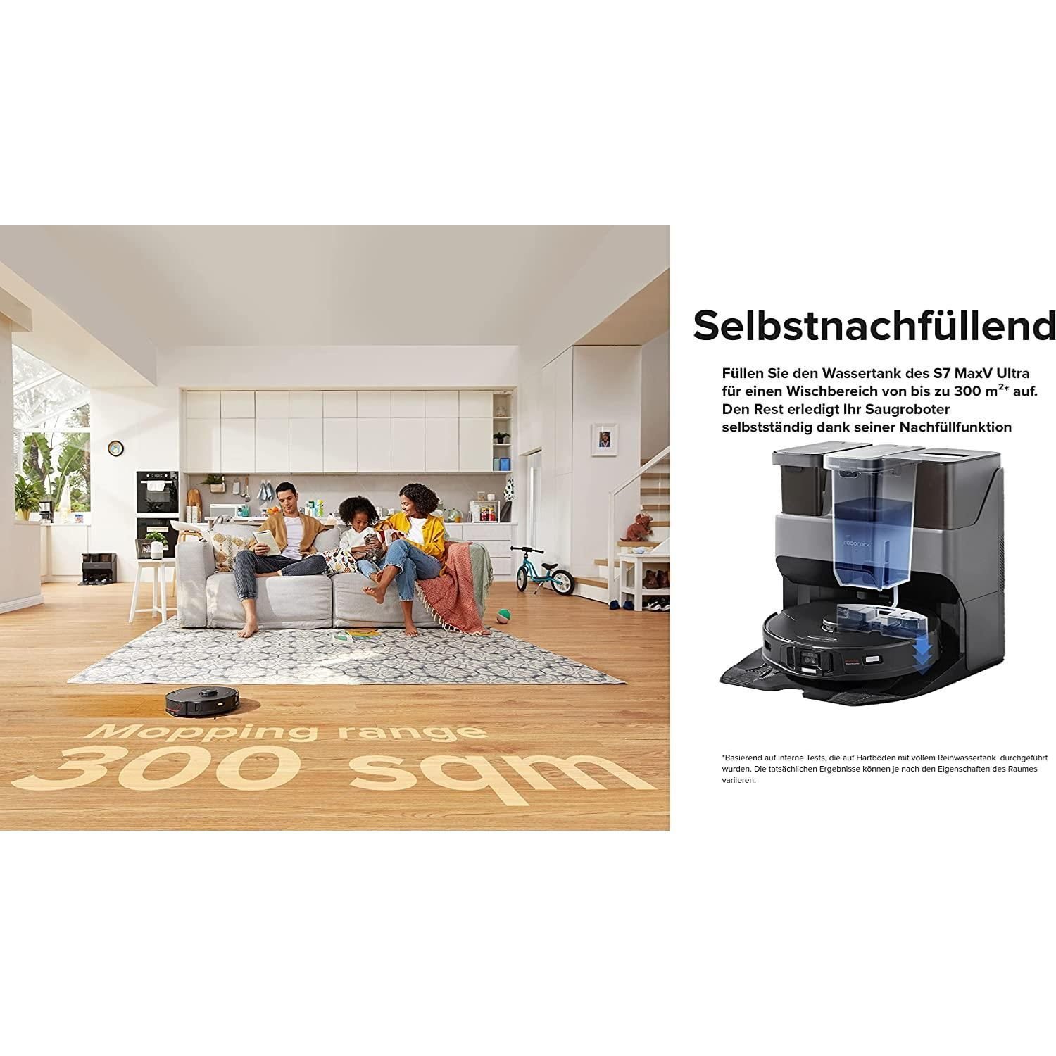 Roborock Akku-Hand-und Stielstaubsauger S7 MaxV Ultra Saug- & Wischroboter mit Absaugstation