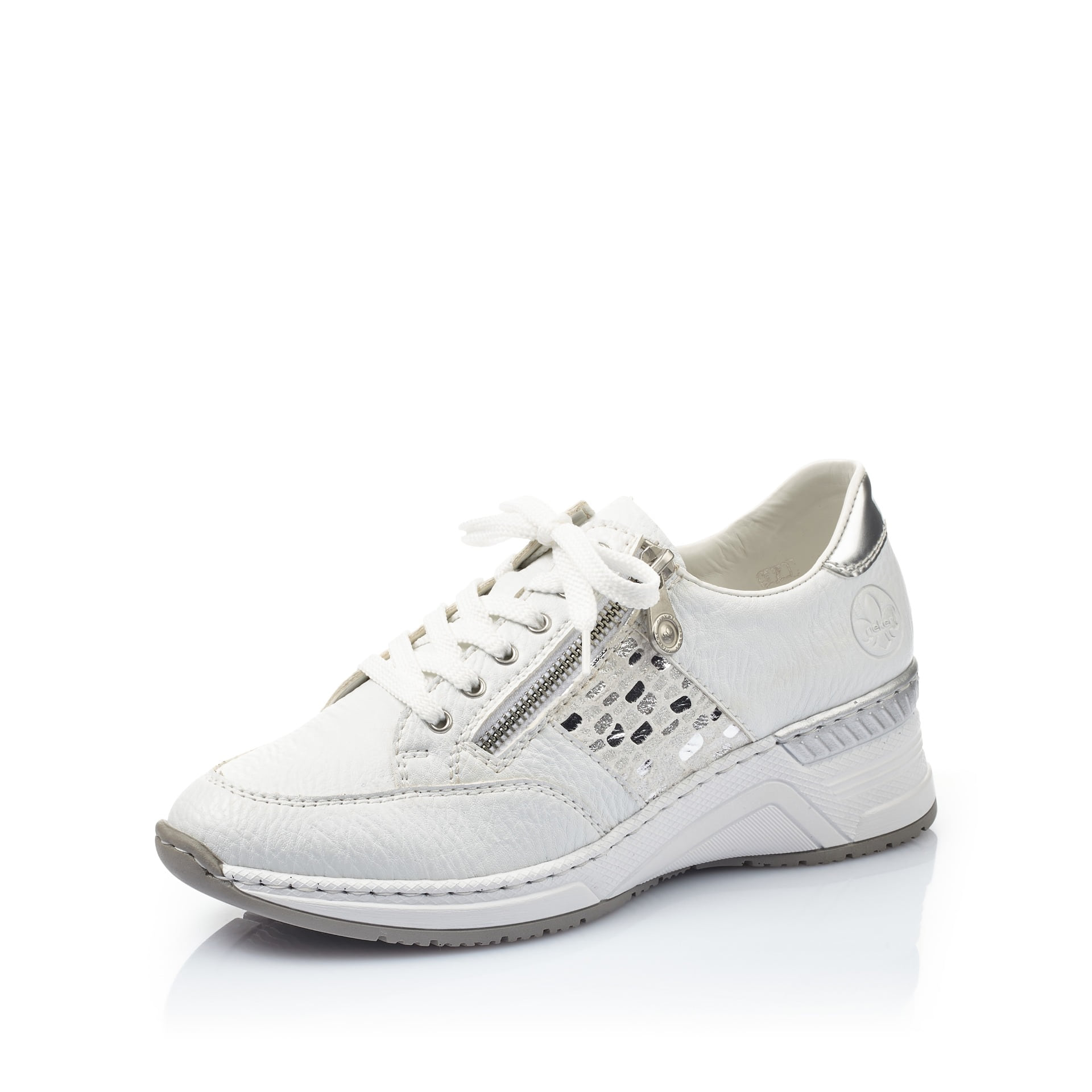 Rieker Damen Sneaker Low schwanenweiss
