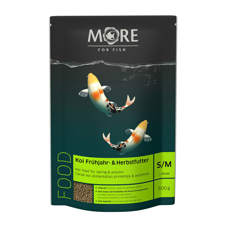 MORE Hauptfutter MORE FOR FISH Koi Frühjahr-/Herbstfutter 2 mm (S/M) 500 g
