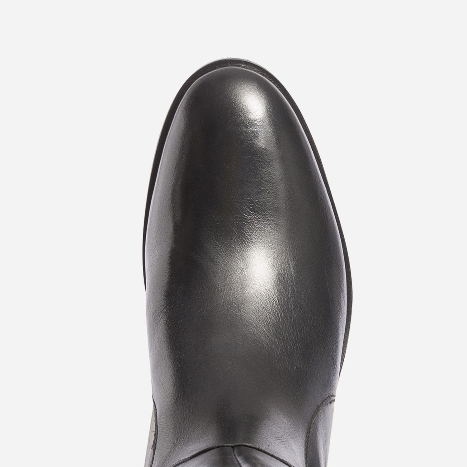 Botte noire en cuir double bride