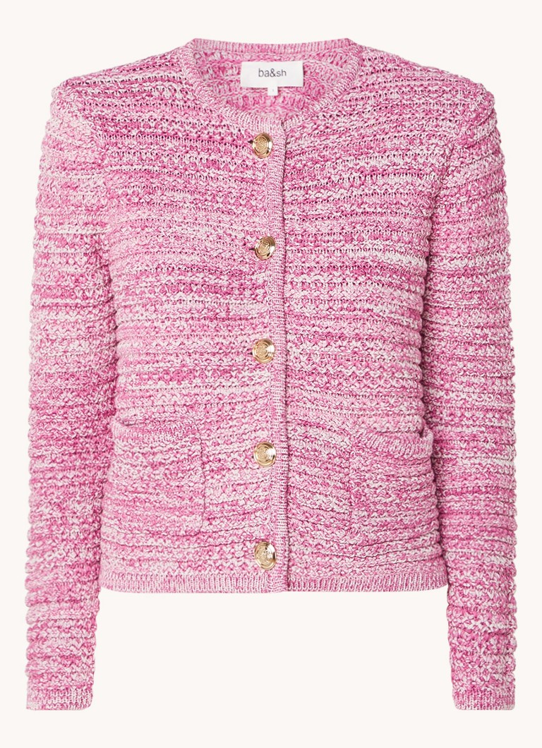 Cardigan Guspa de la ba&sh, confecționat din material gros tricotat, cu buzunare aplicate.