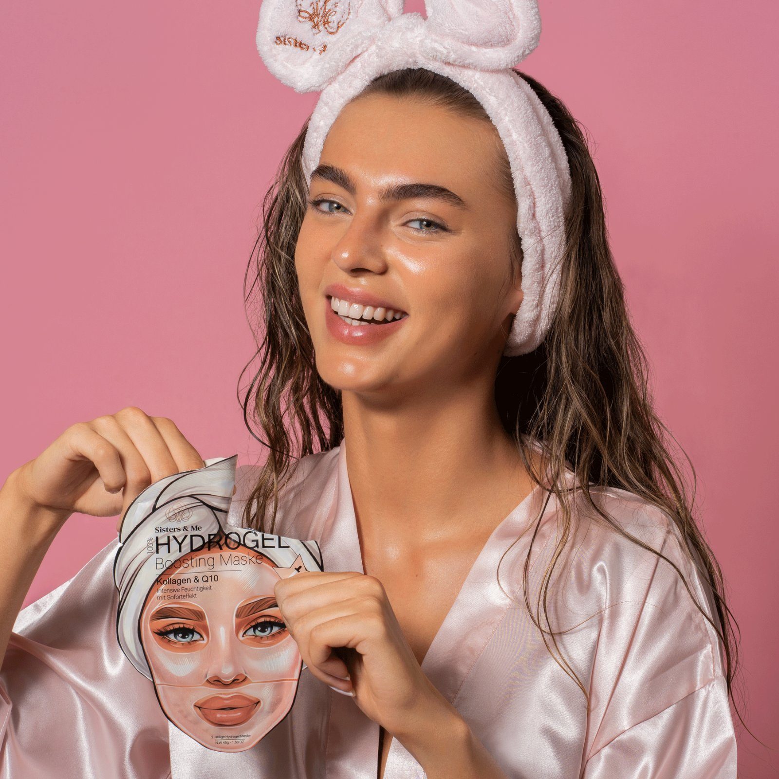 Sisters & Me Gesichtsmaske 5x Sisters & Me Hydrogel 100 % Feuchtigkeitsmaske, 5-tlg.