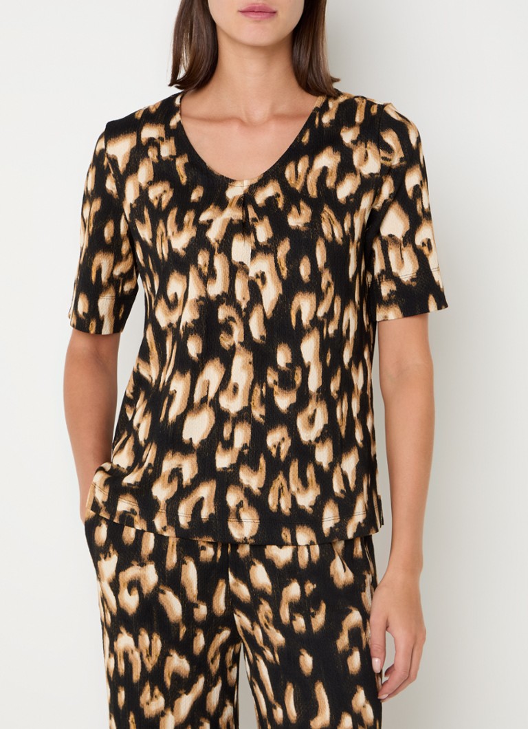 T-shirt testurizzata con stampa leopardata di Gerry Weber