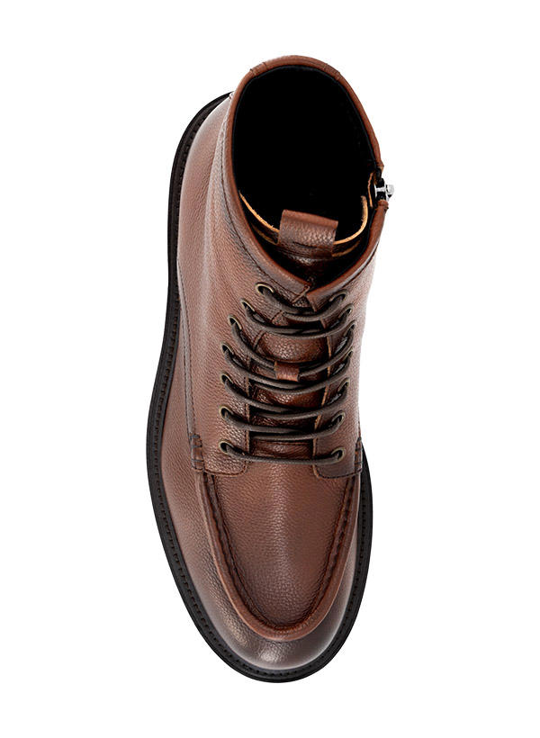 BOSS Black, Schnürboots Larry, Leder, mittelbraun