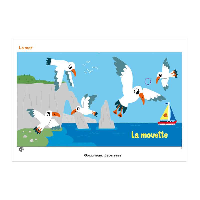Livre sonore La mer, avec un cherche et trouve - Gallimard Jeunesse
